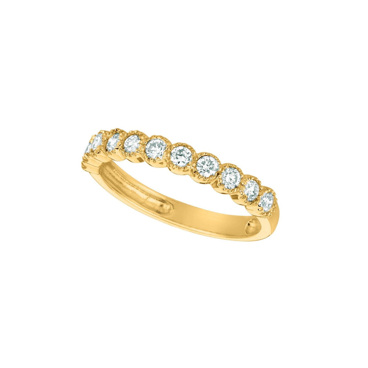 Naturale Diamante Mezza Eternità Fascia Nuovo 0.50 Carati Oro Giallo 14K