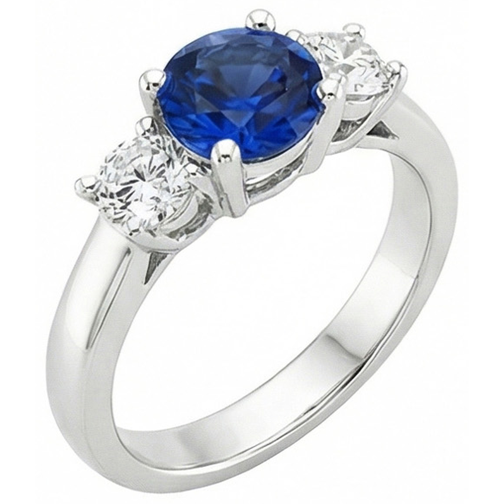 vero round diamante 3carati anello angolo laterale