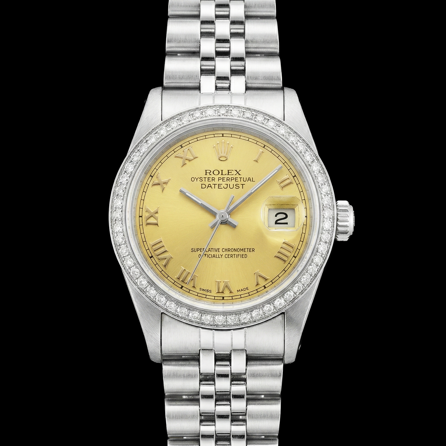 Nuovo quadrante romano Datejust Orologio Acciaio inossidabile Bracciale giubileo Rolex