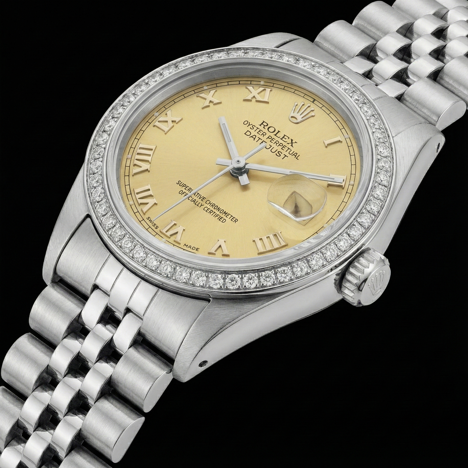 Nuovo quadrante romano Datejust Orologio Acciaio inossidabile Bracciale giubileo Rolex
