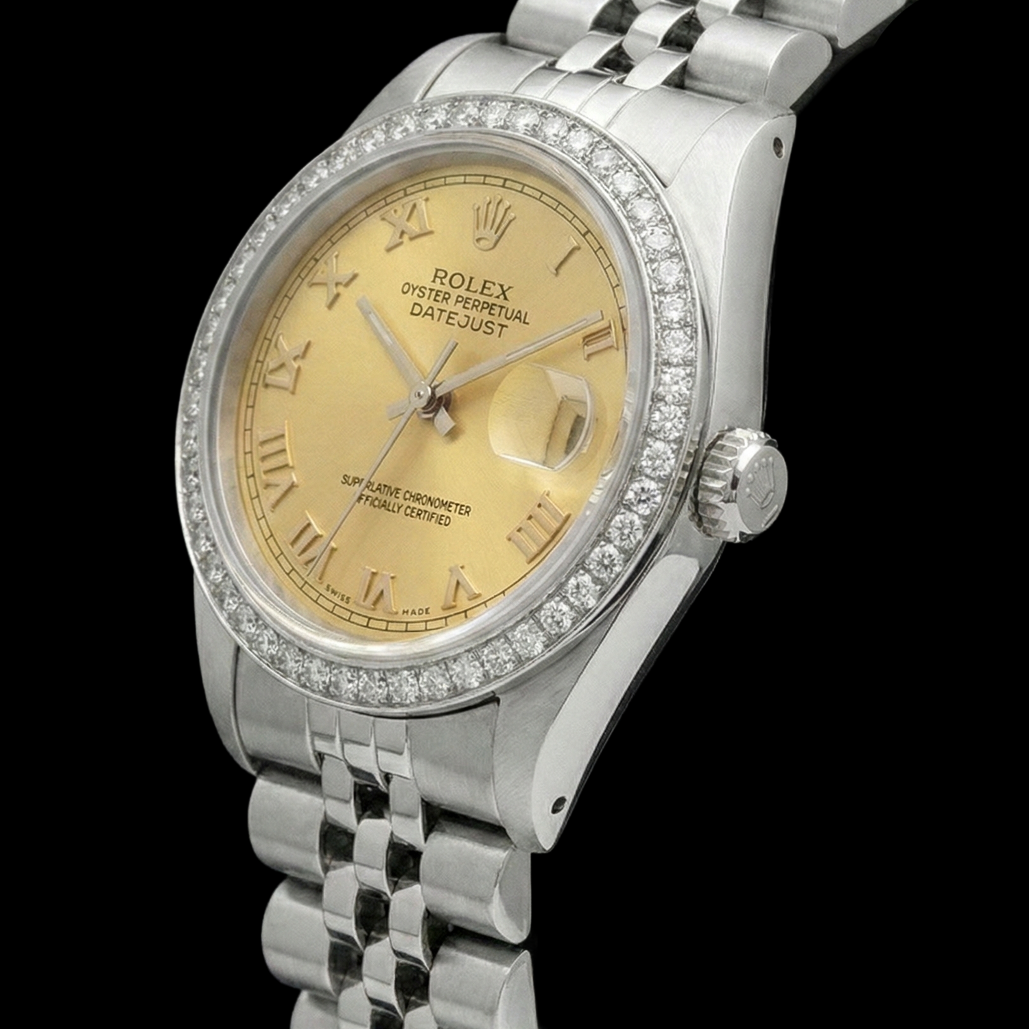 Nuovo quadrante romano Datejust Orologio Acciaio inossidabile Bracciale giubileo Rolex