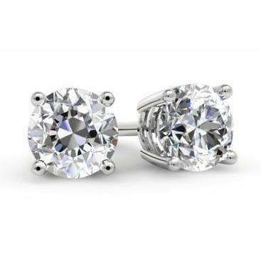 Old European Ladies Studs Orecchini Big Sparkling 6 Carati Di Genuino Diamanti Con Oro 14K