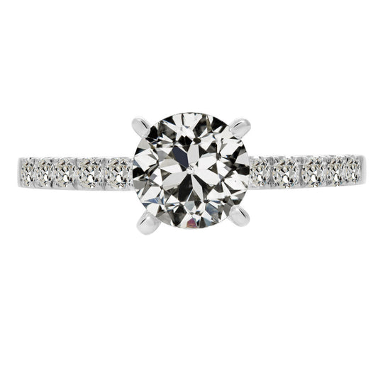 Diamante Fine Solitario con Pietre Laterali – vista principale