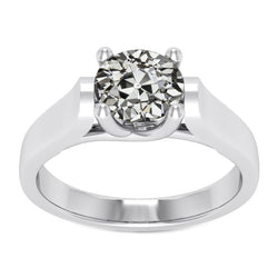 Sofisticato Diamante Anello Monopietra 2,50 carati – Oro Bianco