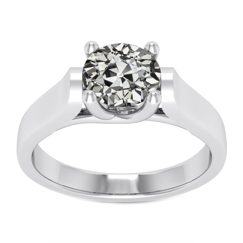Diamante Anello Monopietra 2,50 carati Oro Bianco 14K – vista principale