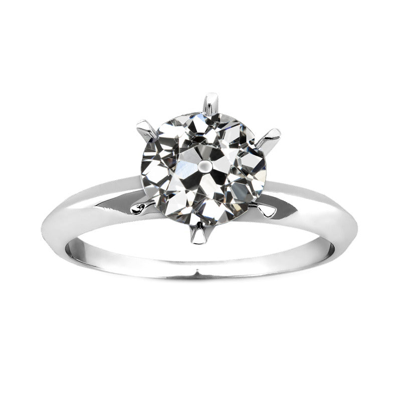 Brillante Anello Monopietra 2 carati Oro Bianco 14K – vista principale