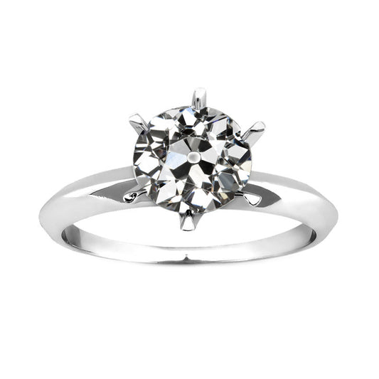 Brillante Anello Monopietra 2 carati Oro Bianco 14K – vista principale