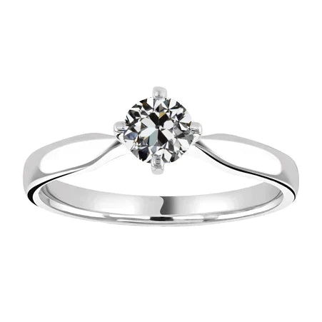 Diamante Fine Solitario di Fidanzamento 1-carati Oro Bianco 14K – vista principale
