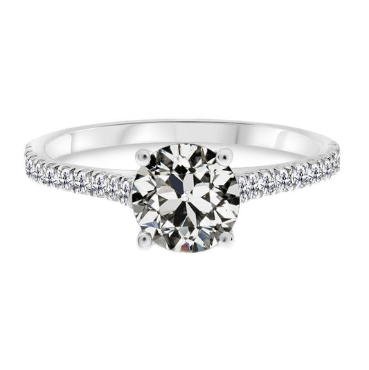 Su misura Anello Solitario con Accenti 2 carati – vista principale
