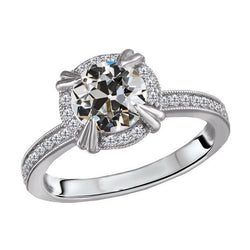 Diamante Fine Anello di Fidanzamento Halo – Old European 3,50
