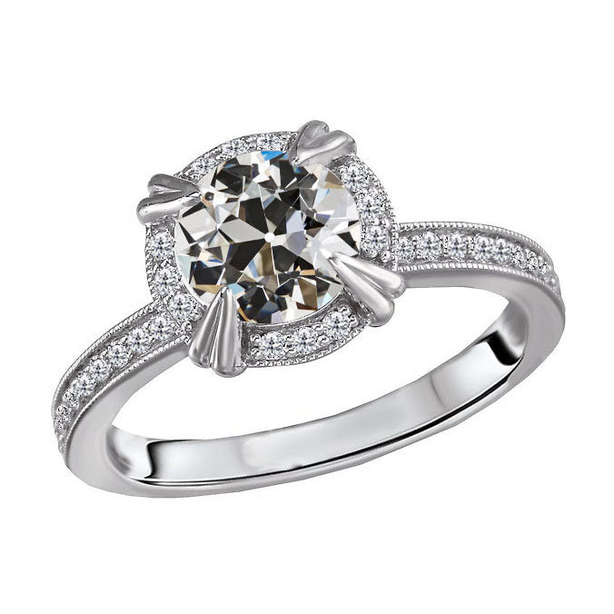 Diamante Fine Anello di Fidanzamento Halo – vista principale