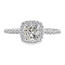 Taglio Old Mine Anello di Fidanzamento Halo – Diamante 3,50