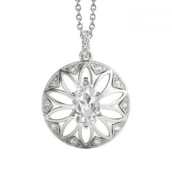 Diamante Taglio Old Mine Collana Pendente – 1,50 carati in Oro