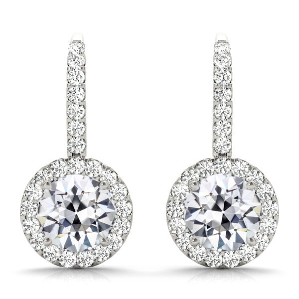 Diamante Orecchini Pendenti 7,50-carati Oro 14 Carati Bianco – vista principale
