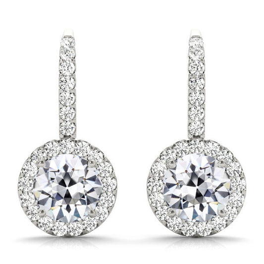 Diamante Orecchini Pendenti 7,50-carati Oro 14 Carati Bianco – vista principale