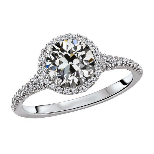 Brillante Anello di Fidanzamento Halo – vista principale