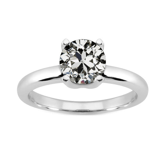 Solitario di Fidanzamento Oro Bianco 14K con Diamante – vista principale