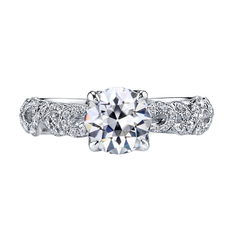Diamante Fine Anello Solitario 2 carati Oro Bianco 14K – vista principale