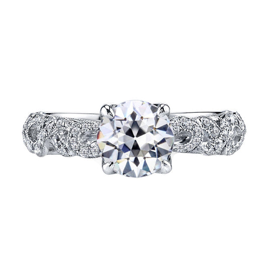 Diamante Fine Anello Solitario 2 carati Oro Bianco 14K – vista principale