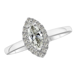 Brillante Diamante Anello di Fidanzamento Halo 1,50 carati