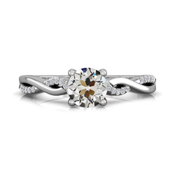 Old Mine Cut Naturale Diamante Anniversary Ring Prong Infinity Style 2,50 Carati