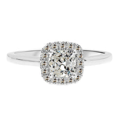 Diamante Fine Anello di Fidanzamento Halo fatto a mano 3 carati