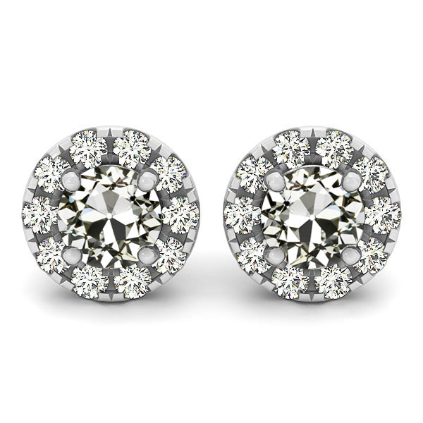 Orecchini a Lobo Oro Bianco 14K con Diamante – vista principale
