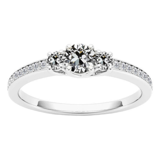 Anello di Proposta Oro Bianco 14K con Brillante – vista principale