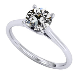 Brillante Anello Solitario 2 carati – Oro Bianco 14K