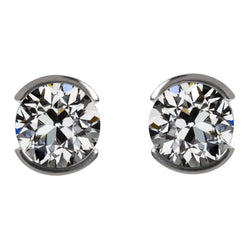 Di lusso Incassato a Bezel Diamante Orecchini – 2,50 carati Oro