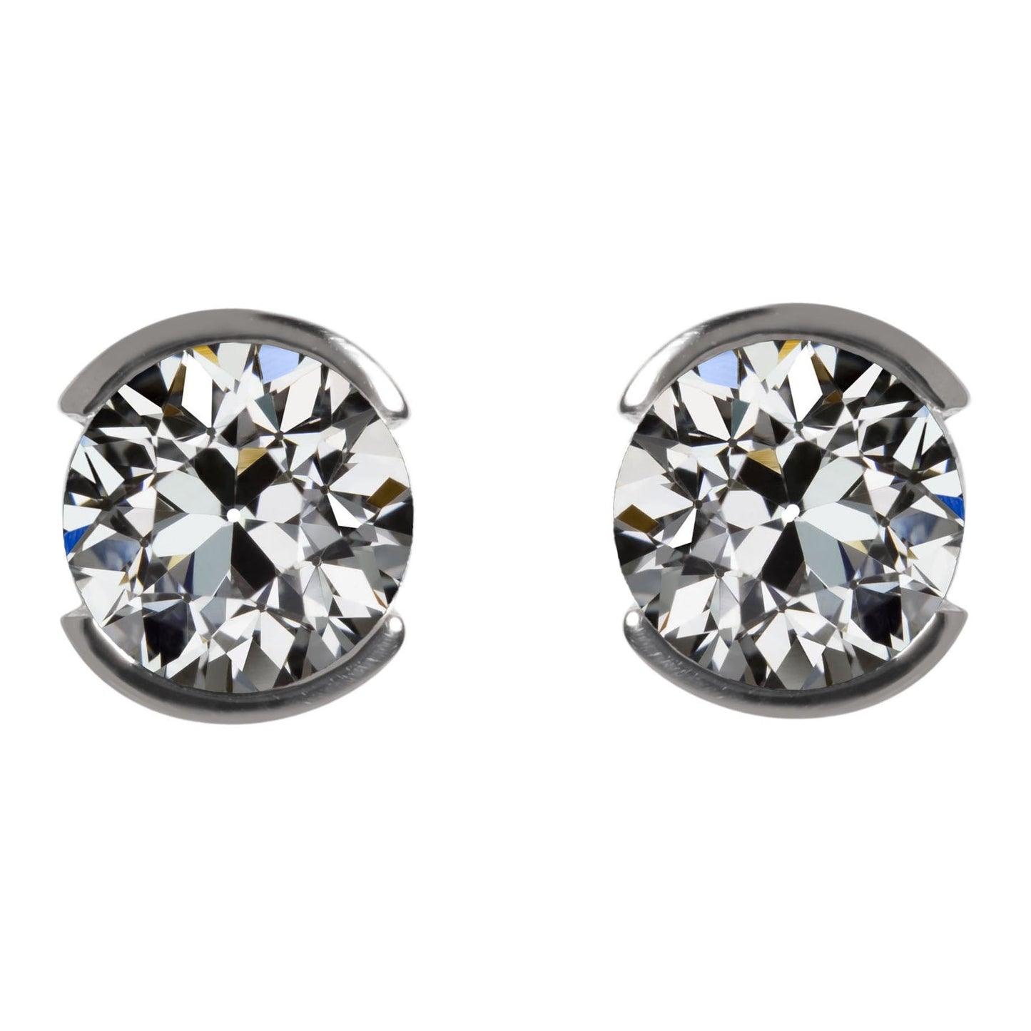 Diamante Orecchini 2,50 carati Oro 14 Carati Bianco – vista principale