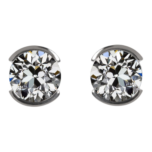 Diamante Orecchini 2,50 carati Oro 14 Carati Bianco – vista principale