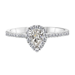 Diamante Fine Anello Halo 2,50 carati – Oro Bianco 14K