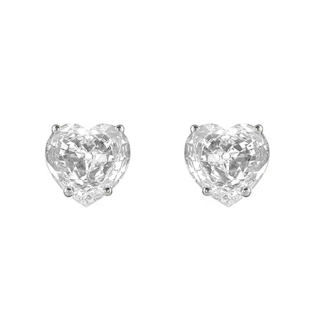 Luminoso Diamante Fine Orecchini a Lobo 5 carati – vista frontale