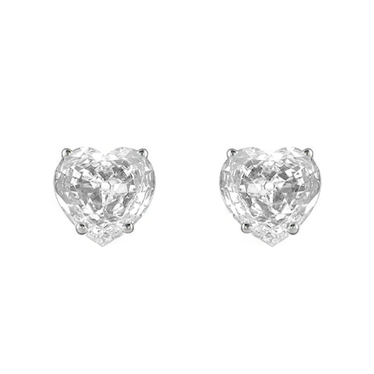 Luminoso Diamante Fine Orecchini a Lobo 5 carati – vista frontale