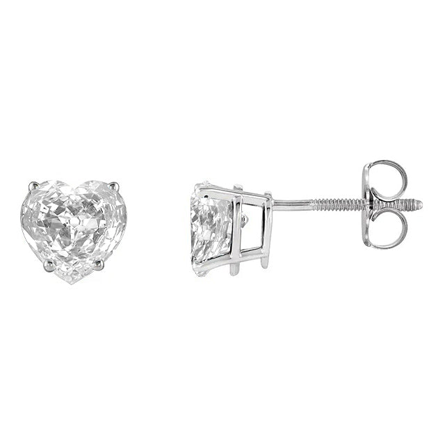 Orecchini a Lobo Oro Bianco 14K con Diamante Fine – vista principale