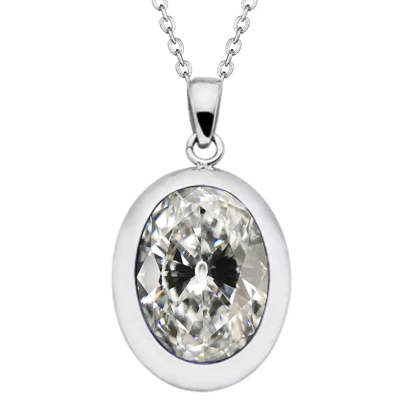 Brillante Pendente a Goccia 4,50 carati Oro 14 Carati Bianco – vista principale