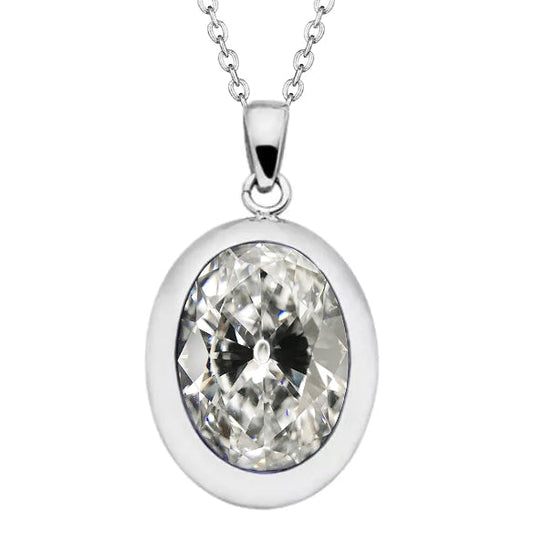 Brillante Pendente a Goccia 4,50 carati Oro 14 Carati Bianco – vista principale