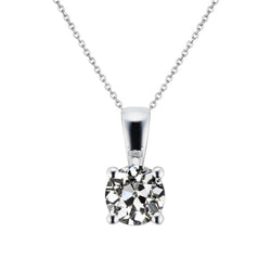 Diamante Fine Pendente 1,50 carati – Oro Bianco 14K