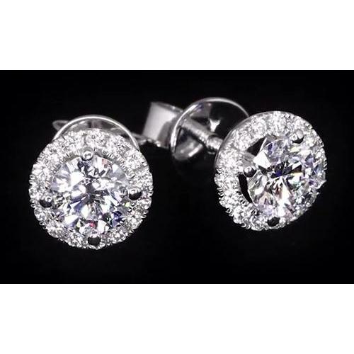 Orecchini A Lobo Con Naturale Diamante Da 2.32 Carati