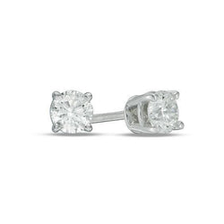 Orecchini A Lobo Con Vero Diamanti Taglio Rotondo Brillante 2.00 Carati Wg 14K