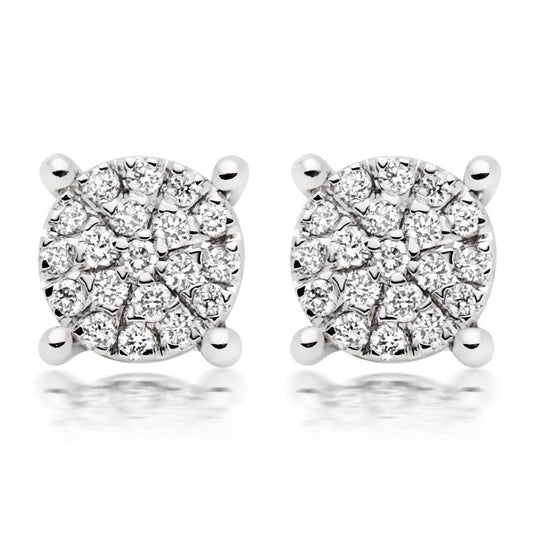 Orecchini A Lobo Da Donna Con Genuino Diamante Taglio Brillante Rotondo 3.80 Carati