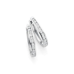 Orecchini Circolari In Oro Bianco 14K Con Taglio Brillante. 3.60 Carati E Vero Diamanti