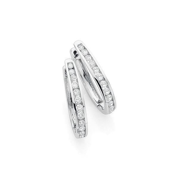 Orecchini Circolari In Oro Bianco 14K Con Taglio Brillante. 3.60 Carati E Vero Diamanti