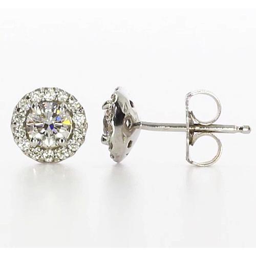 Orecchini Con Vero Diamanti Halo Studs