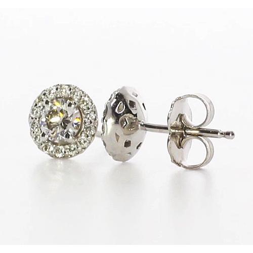 Orecchini Con Vero Diamanti Halo Studs