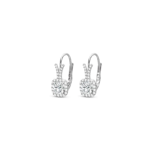 Orecchini Pendenti Da Donna 3.10 Carati Con Genuino Diamanti Incastonati In Oro Bianco 14K