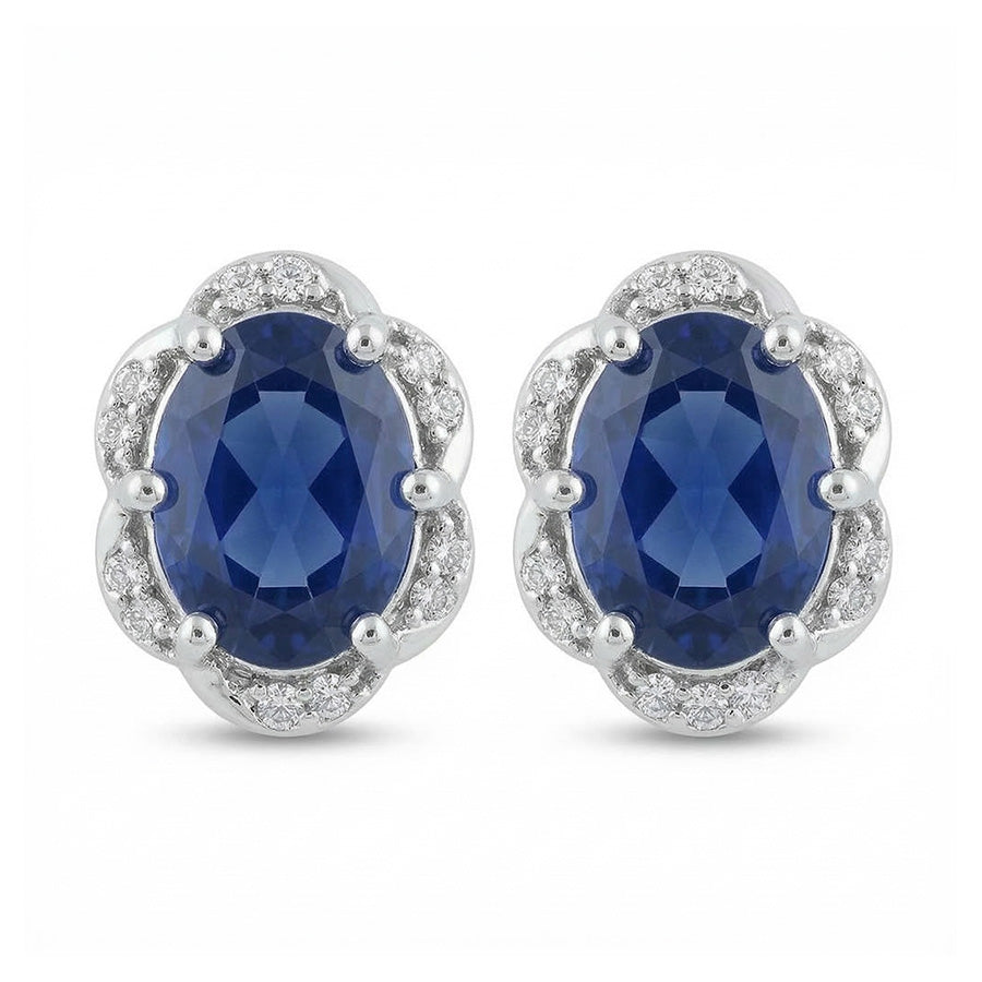 vero round diamante 4.50carati orecchino vista frontale