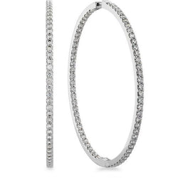 Orecchini A Cerchio Da Donna Con Vero Diamanti A Taglio Rotondo Scintillante Da 5,20 Ct, Oro 14K