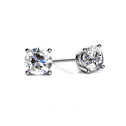 Orecchini A Lobo Con Naturale Diamanti Da 1.50 Carati Gioielli Da Donna In Oro Bianco 14K